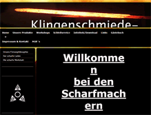 Tablet Screenshot of klingenschmiede-weiss.net